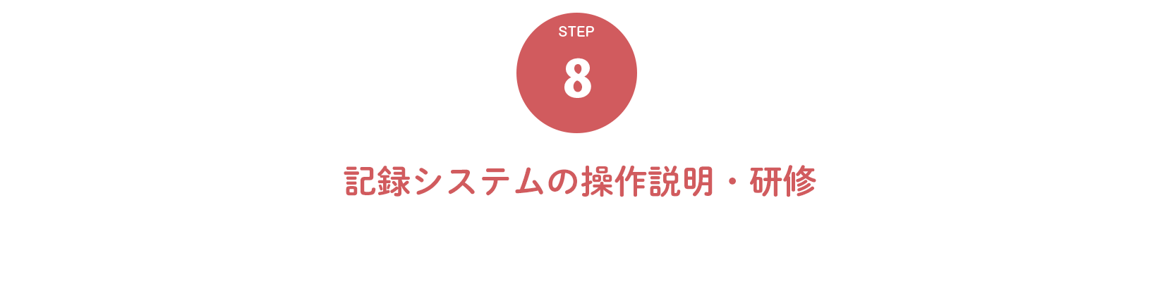 ８．記録システムの操作説明・研修